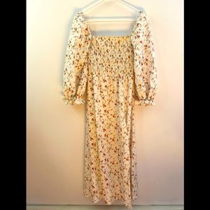 Reformation linen floral dress
